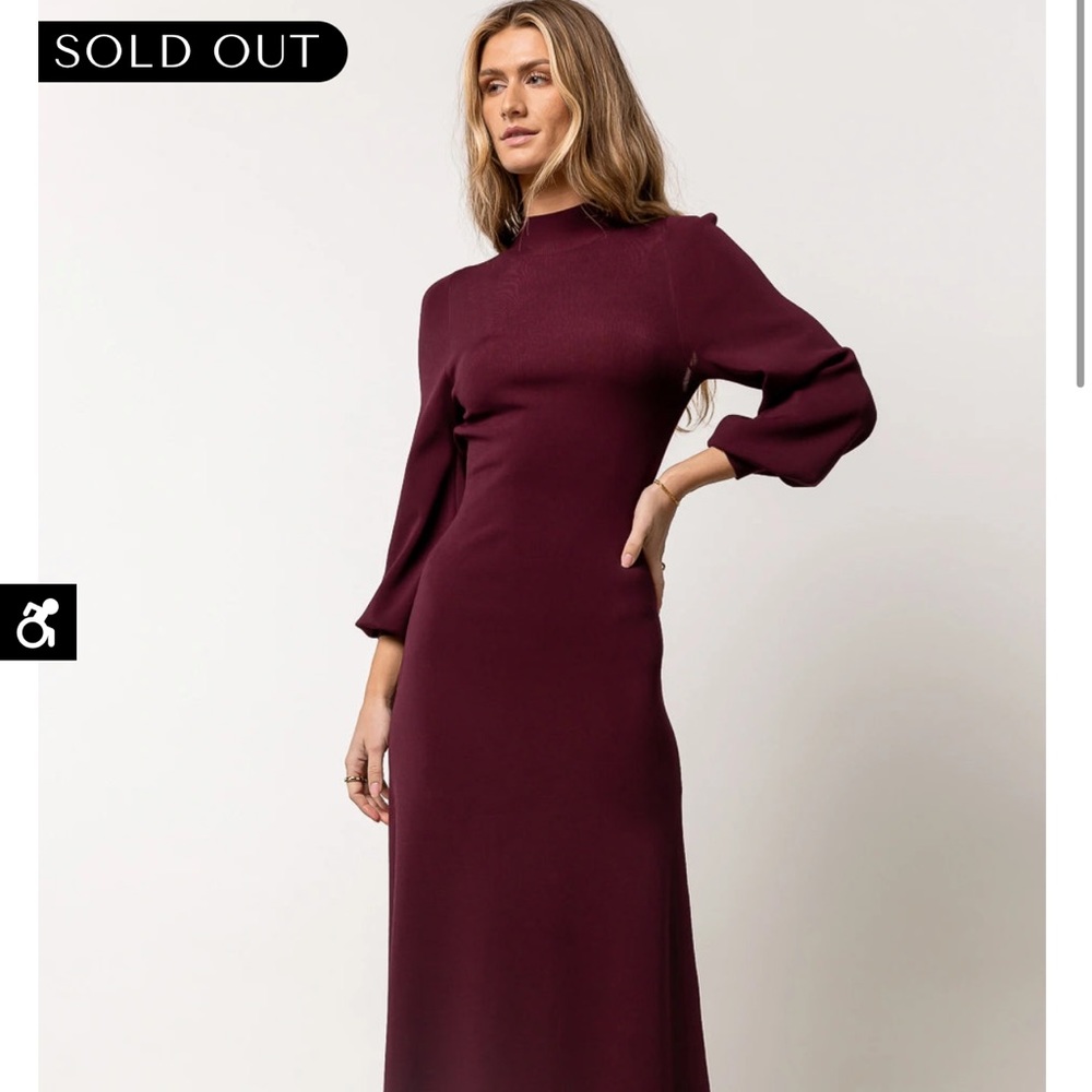 Bohme Demi Cut out Dress in Burgundy